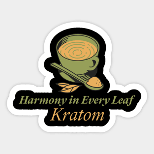 Harmony in Every Leaf Kratom Sticker